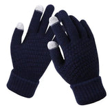 Eive | Gestrickte Handschuhe mit Touchscreen – Dunkelblau