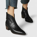 Nicole | Elegante Stiefeletten mit Blockabsatz – Schwarz