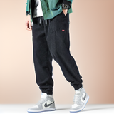 Theo | Oslo Cordhose Sweatpants für stilbewusste Herren – Schwarz