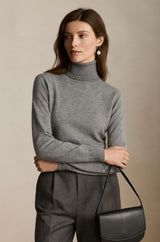 Nina | Damen Kaschmirpullover hochwertig elegant – Grau
