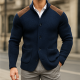 Ralph | Moderner Strukturierter Strick-Blazer Für Herren – Marineblau