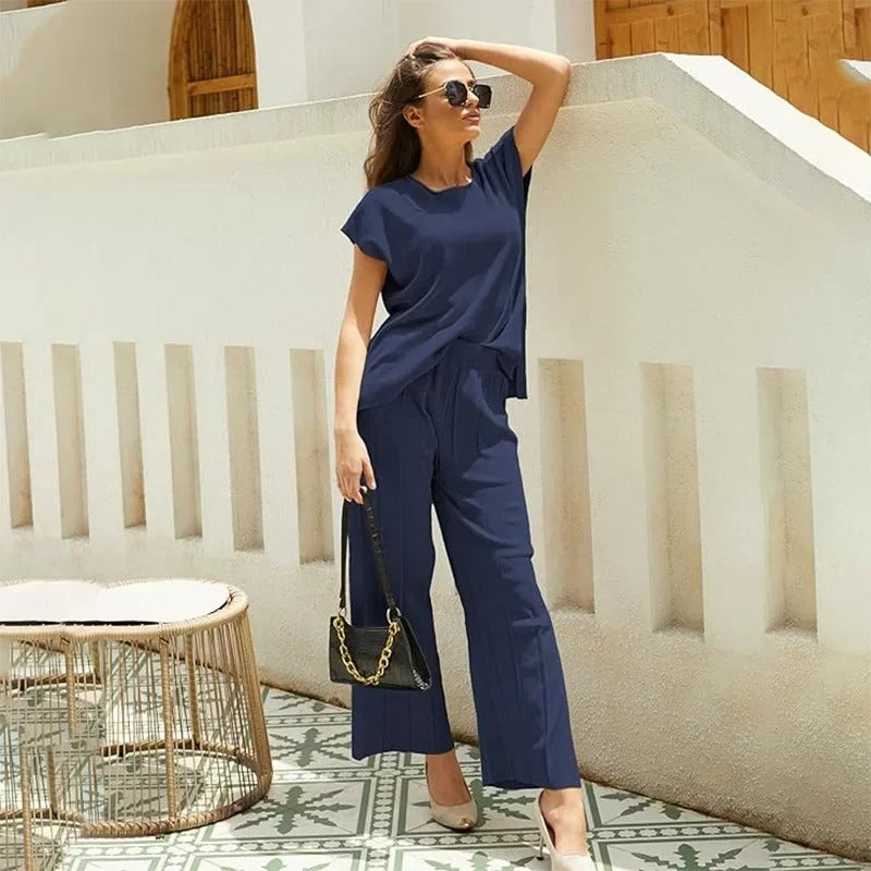 Dagmar® | Elegantes zweiteiliges Set mit weitem Bein