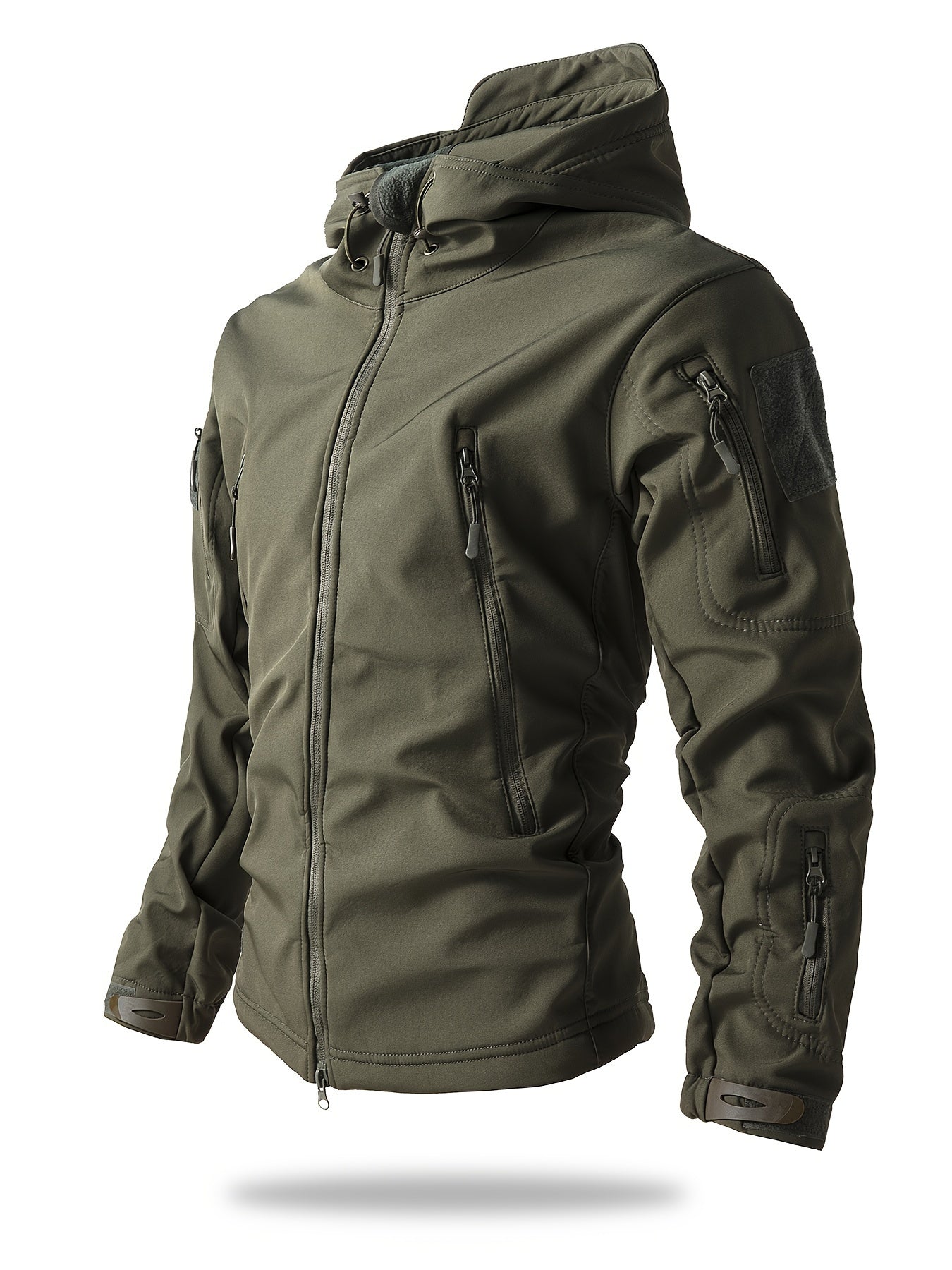 Taktische Reissverschluss Kapuzen Windbreaker Outdoor Jacke für Herren | Perfekt für Outdoor-Aktivitäten