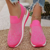 Genovefa | Glitzernde Damen-Sneaker zum Hineinschlüpfen – Rosa