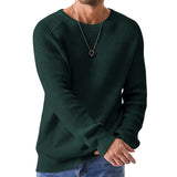 Isric - Strukturierter Strickpullover mit Rundhalsausschnitt – Grün