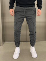 Herren Stretch Cargo Jogger Hose – Grau