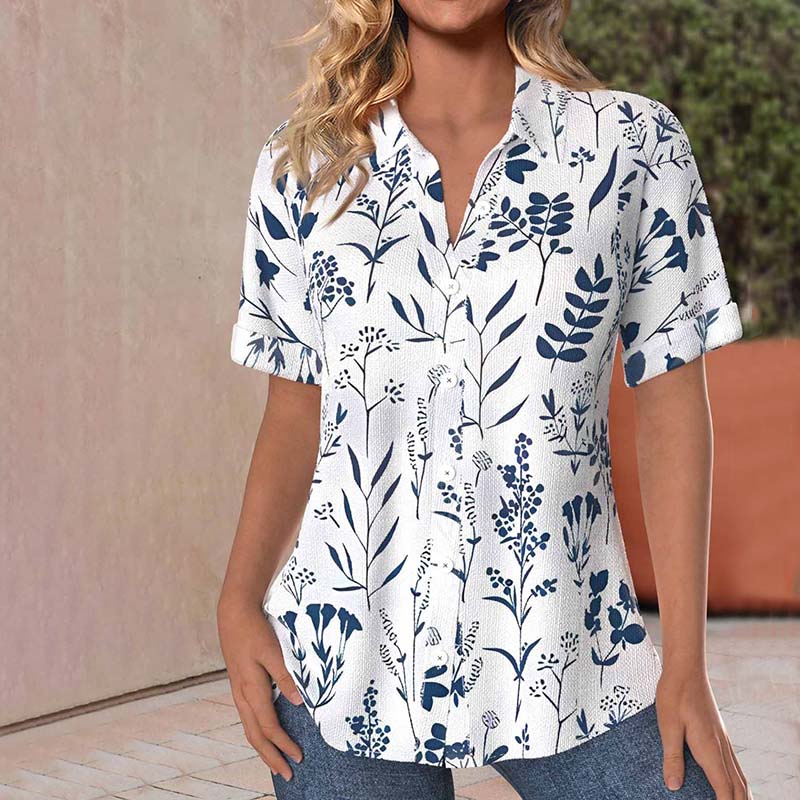 Buchenau® | Lässige Bluse mit Blattdruck