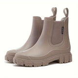 Maria | Damen Wasserdichte Slip-On Chelsea Stiefel – Braun