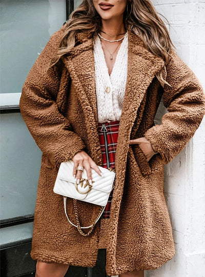 Elke® | Kuscheliger Teddy-Mantel für kalte Wintertage