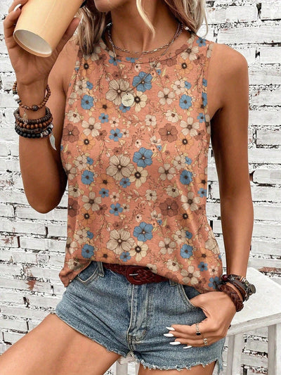 Lilou – Lässiges Sommer Top Mit Blumen Drucken