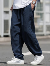 Jonash | Atmungsaktive Baumwollhose mit Taschen – Marineblau