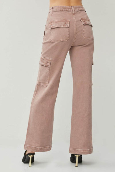 Klaudia® | Damen High-Waist Cargo-Jeans