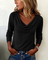 Emma | Damen-Langarmpullover – Schwarz