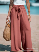 Doris | Damen Palazzohose mit Bindegürtel und Weiten Beinen – 7