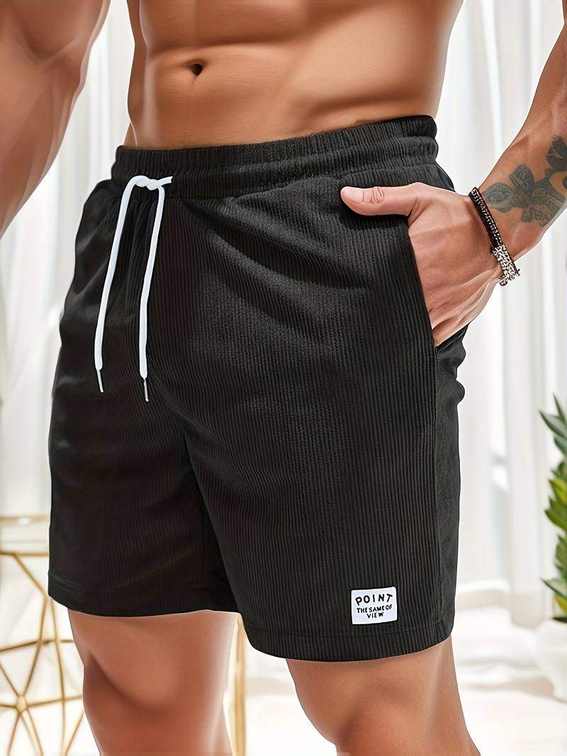 Herren Lässig Elastischer Bund Shorts | Kordelzug Passform