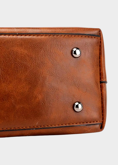 Vegane Handtasche Damen – Mittelgroße Schultertasche mit Henkeln