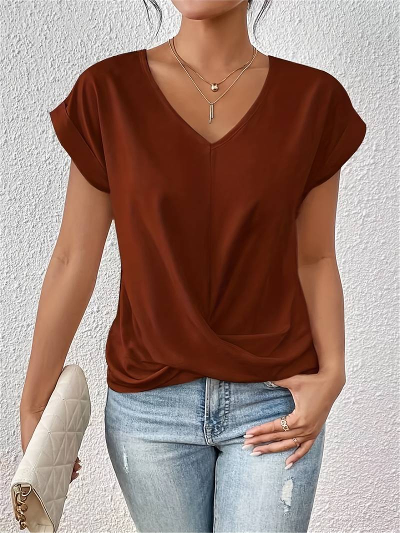 Leslie - Lässiges Kurzarm T-Shirt für Damen