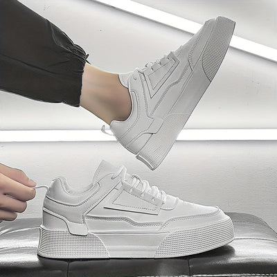 Herren Stilvolle Weiße Laufschuhe mit Hoher Sohle | Ideal für das tägliche Tragen