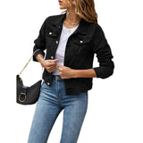 Alina | Stylische Denim Jacke für Damen – Schwarz