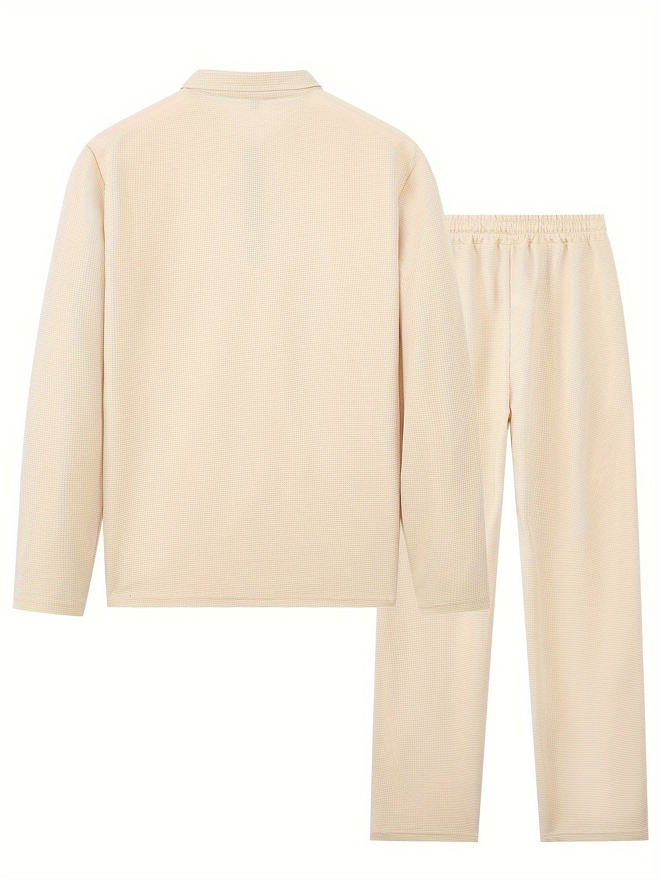 Lässiger Lockerer Baumwolle Trainingsanzug mit Reissverschluss, Taschen und Kordelzughose für Herren | Perfekt für Outdoor-Aktivitäten