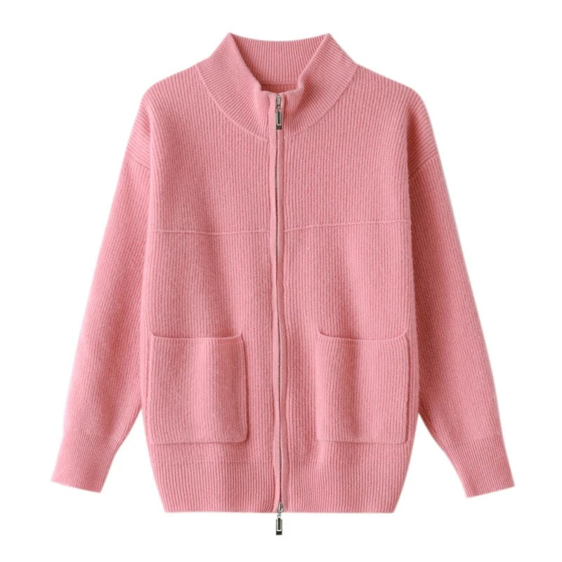 Amelia® | Klassische Strickjacke mit Reißverschluss