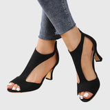 Orthopädische Pumps für Damen mit Stretch – Schwarz