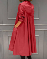 Isabella | Elegante Und Wasserdichte Jacke in A-Linie – Rot