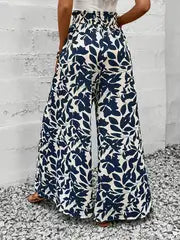 Victoria - Leichtes Design, elegante Damenhosen mit Blumenmuster und weitem Bein