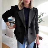 Ursula | Kuscheliger Und Stilvoller Pullover Blazer – Schwarz