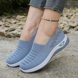 Elvessa | Bequeme Freizeit-Schuhe mit luftigem Strickmaterial – Blau