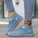 Andrea | Damen Lässige Schnürplattform-Sneaker – Mineralblau