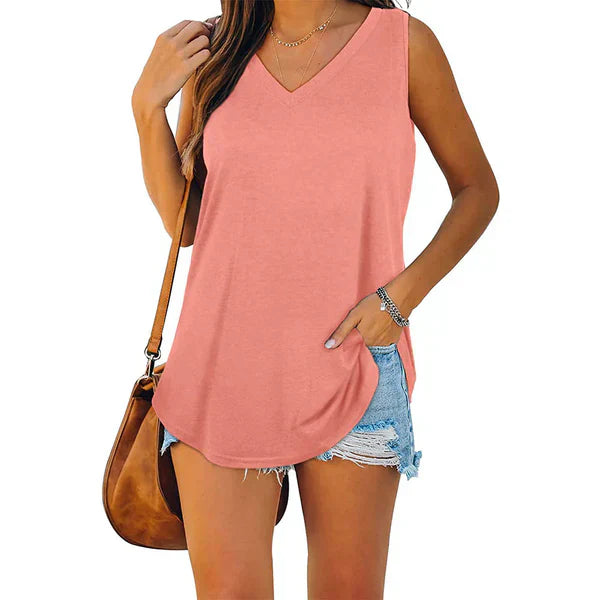 Nana - Jersey-Tanktop mit V-Ausschnitt
