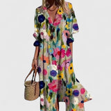 Boho-Kleid für Damen mit Print – Mehrfarbig 1