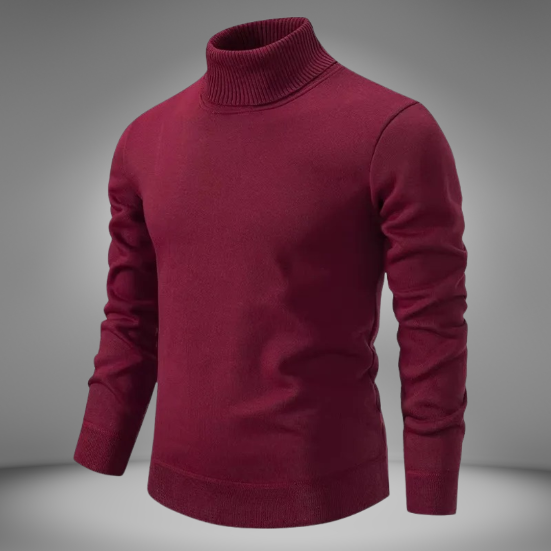 Klassischer Rollkragenstrickpullover für Männer