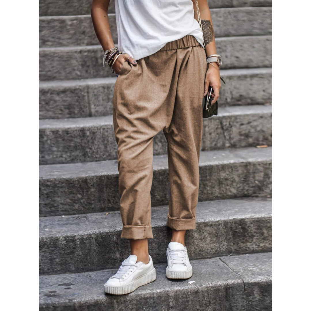 Kurze Freizeithose Für Damen | Weites Bein