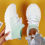 Sneaker für Damen mit Fußgewölbestütze – Grün/Weiß