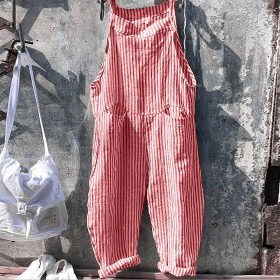 Karierter Ärmelloser Jumpsuit Für Damen | Sommer