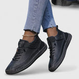 Jessica | Damen Lässig Schicke Bequeme Schnürsneaker – Schwarz