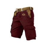 Felix | Sommerliche Herrenshorts mit funktionalen Taschen – Rot