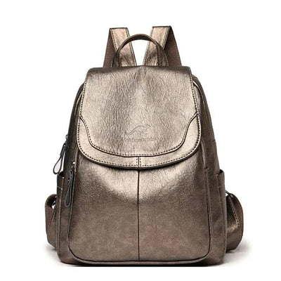 Diebstahlsicherer Lederrucksack