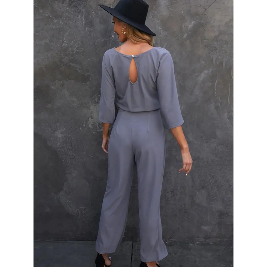Schickes Jumpsuit Mit Weitem Bein Für Damen | Langarm