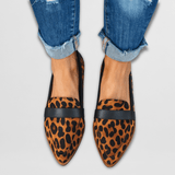 Damen-Loafer aus Wildleder zum Hineinschlüpfen – Leopard