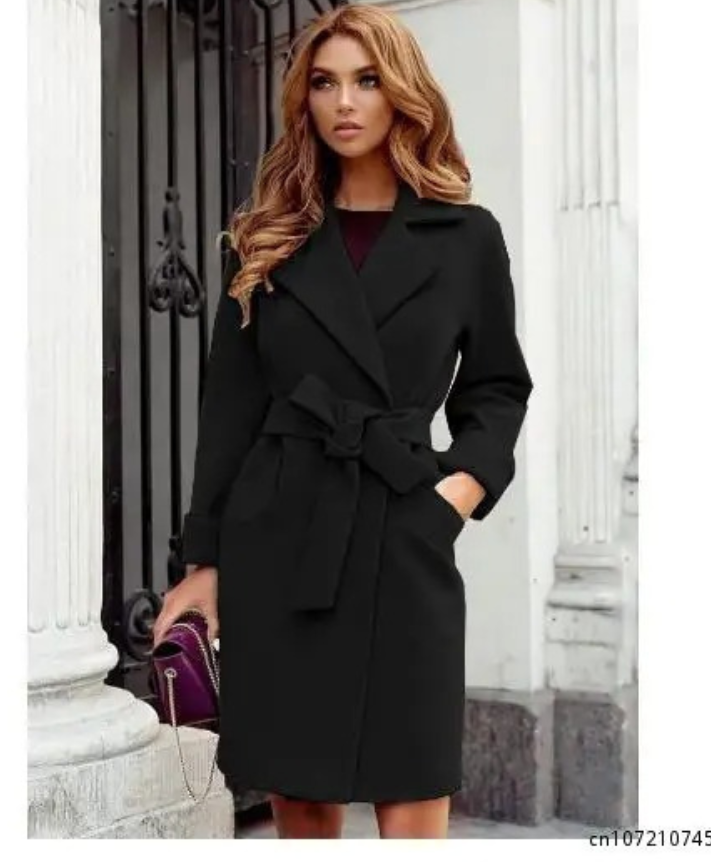 Stylischer Trenchcoat mit Gürtel und Reverskragen für Damen | Ideal für den Winter