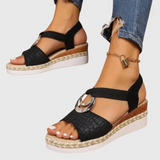 Orthopädische Wandersandalen für Damen – Schwarz 1