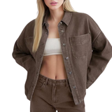 Celina | Elegante Jacke im entspannten Vintage-Stil – Clay Brown