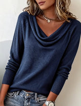 Emma | Damen-Langarmpullover – Blau