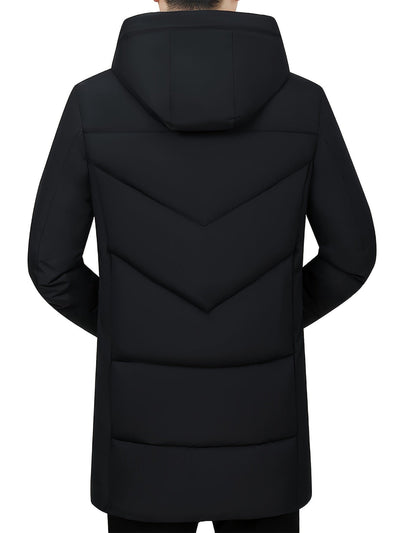 Casual Puffer Wintermantel mit Fleece-Futter und Reissverschluss-Tasche für Herren | Ideal für den Winter