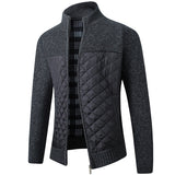 Mason | Herren Cardigan mit Stehkragen und Taschen – Dunkelgrau