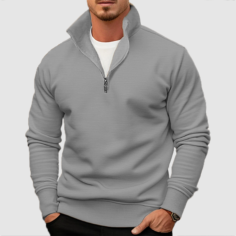 VALE | Casual men’s fleece polo shirt with zipper – Warm, comfortable & stylish