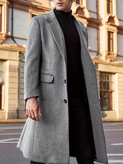 Stilvolle Retro Trench Winterjacke für Herren | Ideal für den Winter